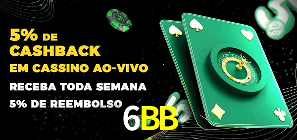 Promoções do cassino ao Vivo 6BB